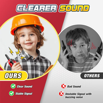 Supocol Walkie Talkie Children's Set of 3, Toys from 3 4 5 6 7 8 9 10 Years Boy Girl Gift Boy Girl 3-10 Years Gift Ideas, Walkie Talkie Radios for Outdoors, Camping, Hiking