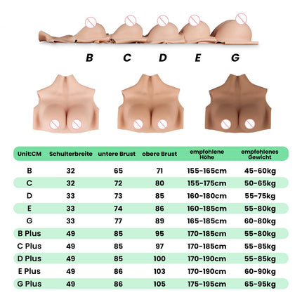 SOULDESIRE Silicone Breasts Crossdresser Breasts Silicone Breasts Artificial Breasts for Crossdresser Transgender Cosplay BG Cup