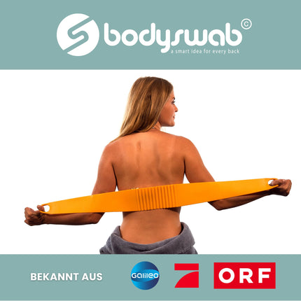 Bodyswab© Back Moisturizing Aid, Tear-resistant, Durability Guarantee, Dishwasher Safe, Alternative Back Brush, Back Scrubber, Body Care, Senior Aid, Made in EU, Fun Gadgets