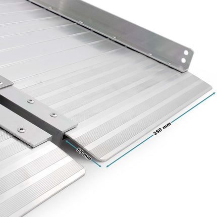 Wiltec wheelchair ramp foldable 92 cm 270 kg, mobile access ramp as wheelchair ramp, aluminum suitcase ramp, flat ramp foldable
