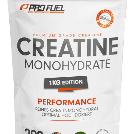 Creatine powder 1kg / 1000g pure creatine monohydrate in micronized quality - Creatine monohydrate optimally dosed - Creatine powder without additives, 100% vegan, supply for 292 days