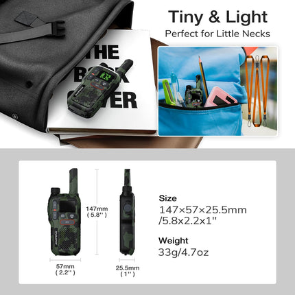 BAOFENG GT-18 Walkie Talkie PMR446 License-Free Two-Way Radio for Adults and Children, Rechargeable Walkie Talkie 1500mAh Battery, Dual PTT, 16 Channels, Scan, Flashlight for Camping and Hiking, Pack of 3
