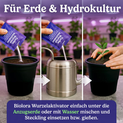 BIOLORA® 25g Turbo Root Activator - Strong root formation for cuttings and young plants - Indoor &amp; Outdoor