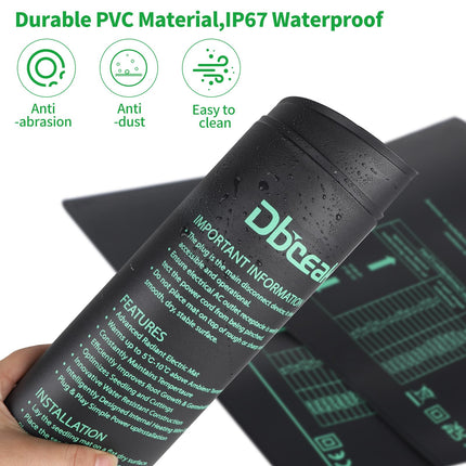 DBREAKS Heating Mat with Thermostat, 30W Indoor Greenhouse Heating Mat, Heating Mats with Controller, IP67 Greenhouse Heating Mat Waterproof, Plant Heating Mat with Digital Thermostat for Seedlings