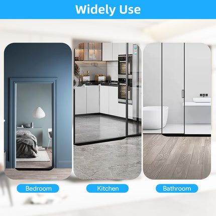 Door threshold ramp for robot vacuum cleaners, silicone threshold ramp for all robot vacuum cleaner accessories, robust construction and easy handling (black, 69 cm)