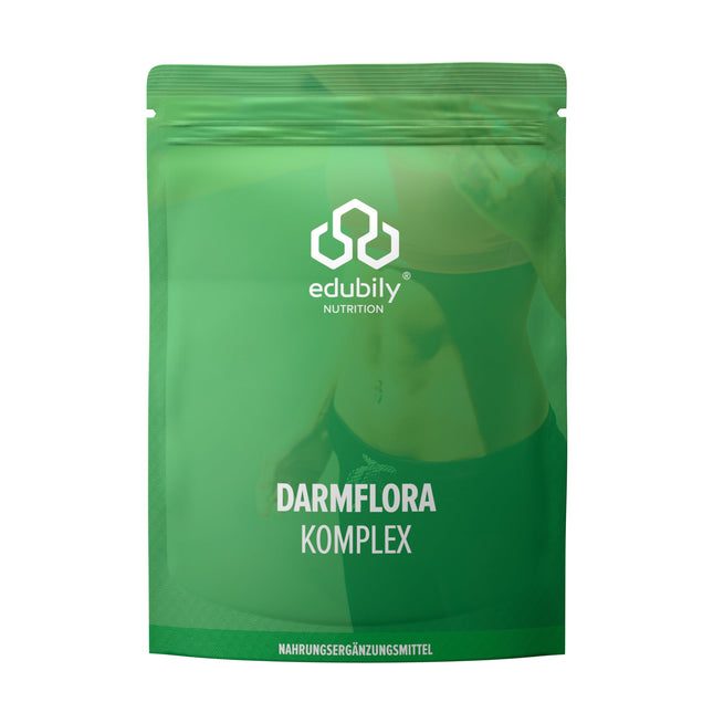 edubily nutrition® intestinal flora complex - resistant dextrin with biotin &amp; 7 bacterial cultures. L. plantarum, L. reuteri, S. thermophilus, B. lactis, B. longum, B. infantis &amp; B. adolescentis - 250g