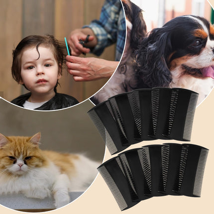 10 pieces lice combs double-sided nit comb black dandruff comb lice comb for men beard comb fine men antistatic beard brush birth comb with fine and coarse teeth beard care
