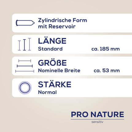 Ritex Pro Nature Sensitive Condoms – naturally extra moist – sustainably fair Made in Germany, 16 pieces