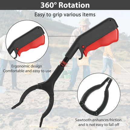Pack of 4 grabbers for seniors, garbage grabbers, children's grabbers, 28 cm portable garbage grabbers, multifunctional grabbers for garbage for mobile use in everyday life, article recycling