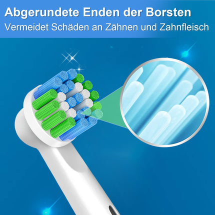 16 pieces brush heads compatible with Oral B brush heads, professional brush heads suitable for Oral B electric toothbrushes, 8 white and 8 black.