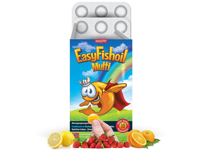 EasyFishoil Omega 3 Jelly For Children with Choline, Folic Acid, B6, B12 for 30 days Jelly Fish Oil High Dose, Children &amp; Adults, Pure Fish Oil Capsules for Children - Natural Omega 3 KIDS-Children