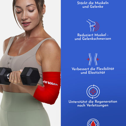 NEOLYMP Flossing Band Set – 2 fitness bands made of 100% natural latex – Perfect for physiotherapy accessories, strength training &amp; regeneration – Water-repellent, tear-resistant – Fitness band including bag