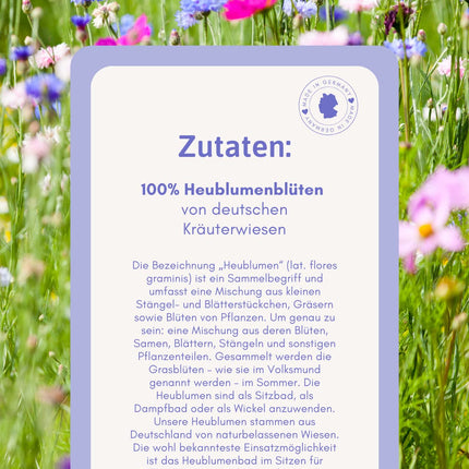 Hayflowers 250g - Hayflower blossoms for sitz baths during pregnancy - Hayflower baths, bath teas, wraps and compresses - for birth preparation | Birth preparation, sitz baths from Herzlich Natur