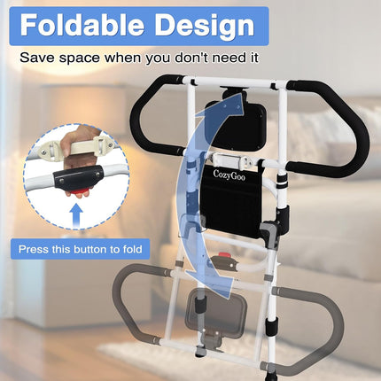 CozyGoo Bed Riser with Sensor Light &amp; Height Adjustment, Ergonomic Bed Rail for Seniors, Extendable Fall Protection with Folding Function, Stable and Safe for All Bed Sizes