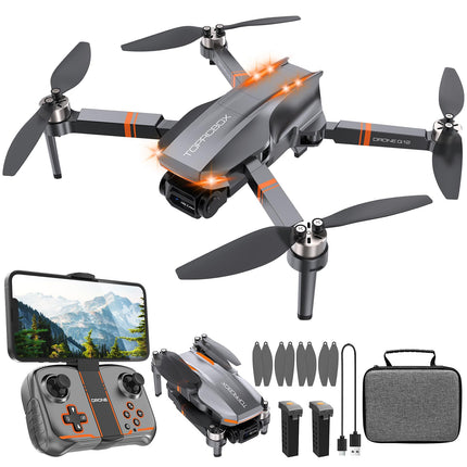 Drone with Adjustable Camera for Kids and Adults, Brushless Motor Foldable RC Drone with LED Lights, 30-Min Long Flight Time, Optical Flow Positioning, Quadcopter Drone for Beginners
