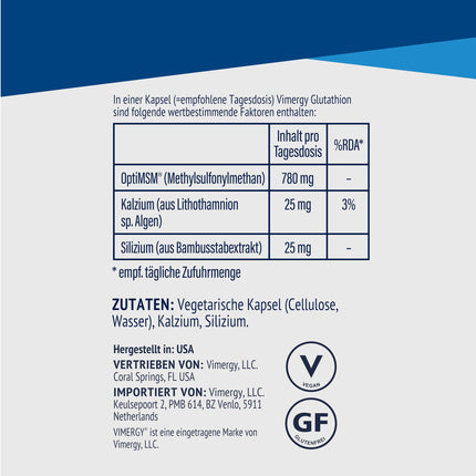 Vimergy MSM 500 mg Capsules – MSM Capsules with Calcium and Silica – Vegan Capsule without Gelatin – GMO and Gluten-Free, No Gelatin, Kosher (120 Capsules)