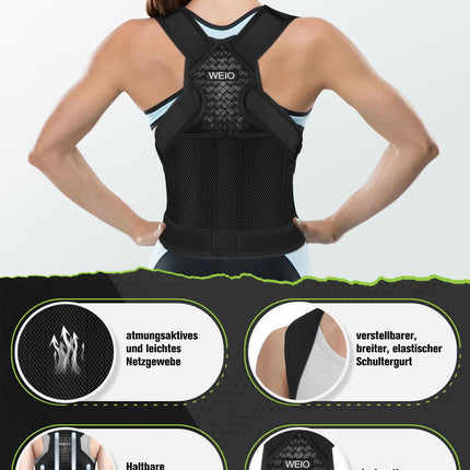 Back Straightener Back Support Belt Posture Corrector Women: Posture Correction Belt For Men - Adjustable Posture Trainer Back Belt - Breathable Back Support Corrector Shoulder Neck - M