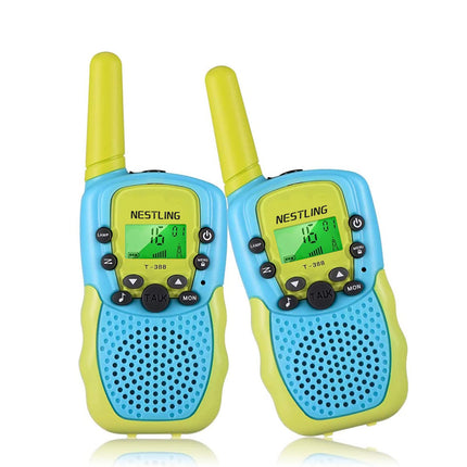 Nestling Walkie Talkies for Kids, 8 Channels 2-Way Radio Toy with Backlight, LCD Flashlight, 3KM Range for 3-12 Year Old Boys and Girls (Teal, 2 Pack)
