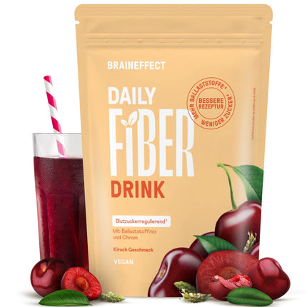 BRAINEFFECT DAILY FIBER - Fiber drink with 9 fiber sources for digestion and appetite - Inavea™ Mix with psyllium husks, vitamins &amp; more - Sugar-free - 330g (30 servings)