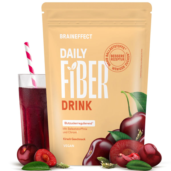 BRAINEFFECT DAILY FIBER - Fiber drink with 9 fiber sources for digestion and appetite - Inavea™ Mix with psyllium husks, vitamins &amp; more - Sugar-free - 330g (30 servings)
