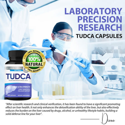 TUDCA Capsules, Ultra Strength TUDCA Supplement 2000mg, Liver, Digestive, Cellular Support