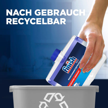 Finish Deep Dishwasher Cleaner – Liquid dishwasher cleaner against limescale and grease for a clean dishwasher – 1 x 250 ml machine cleaner