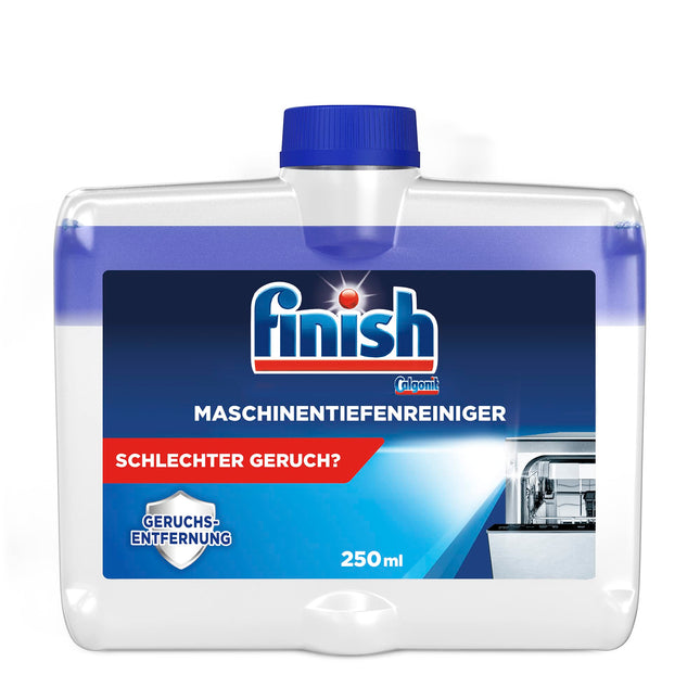 Finish Deep Dishwasher Cleaner – Liquid dishwasher cleaner against limescale and grease for a clean dishwasher – 1 x 250 ml machine cleaner