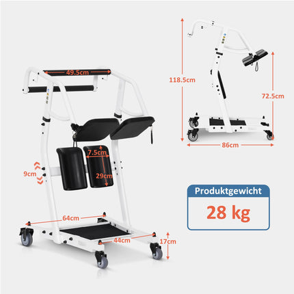 M MCombo Patient Lifter Standing Aid Bed Seniors, Care &amp; Aids Transfer Aid 180KG, Walking Aid Wheelchair 86 * 64 * 118 CM, STA446