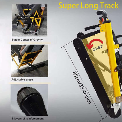 Handcart stair climber electric, electric tracked stair climber, manual stair climbing wheelchair for elderly patients, can go up and down stairs