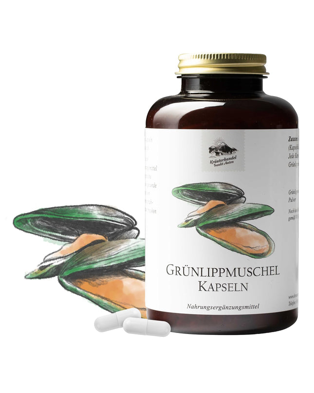 Green-lipped mussel capsules, 300 capsules for 3-5 months, dietary supplement with green-lipped mussel concentrate, 500 mg per capsule, premium quality