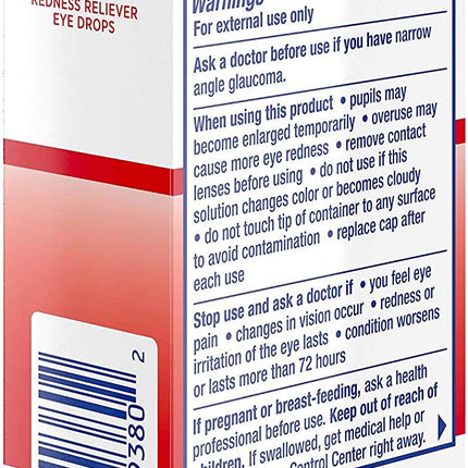 Visine, Redness Relief, Irritation Eye Drops Original, 0.5 fl oz by Visine