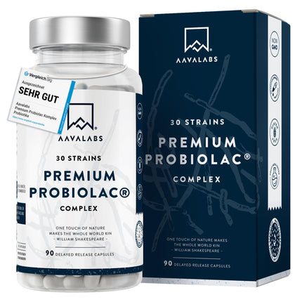 Premium Cultures Complex Intestinal Flora 120 billion CFU, 30 strains of intestinal bacteria probiotics: Lactobacillus Gasseri, Lactobacillus Reuteri, Lactobacillus Rhamnosus + Zinc - 90 tablets