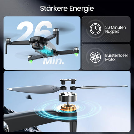 Holy Stone HS460 GPS Drone with 4K Camera for Beginners, 26 Min. Long Flight Time, Brushless Motor, Follow Me, Return, 5G FPV Transmission, Foldable Camera Drone under 249g for Adults
