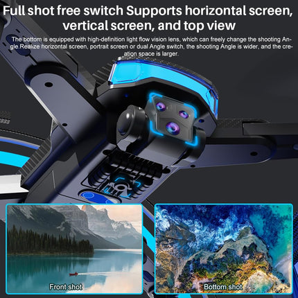 OBEST Drone with Camera, Camera Drone for Beginners, Brushless Motor, 5G WiFi Foldable RC Drone, 360° Obstacle Avoidance, 90° ESC Camera, One-Button Take-off/Landing (2 Batteries)