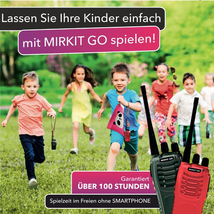 Mirkit Go 2X Walkie Talkie for Kids with Long Range, 16 Channels, 5 km Range, Flashlight. Kids Gifts, Walkie Talkie for Kids, Rechargeable