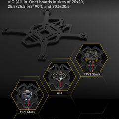 Bee35 3.5-inch Cinewhoop FPV Drone Frame - Pro Version 4S 6S Frame Set Compatible with DJI O3 Air Unit FPV VTX, Various Flight Control Stacks