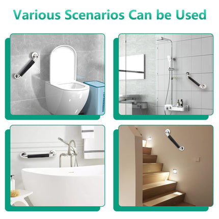 TNOMSNO Grab Bars for Seniors, 30CM Non-Slip Grab Bar Stainless Steel Shower Bathtub Handle, Non-Slip Grab Bar for Pregnant Women, Seniors, Bathtub, Toilet