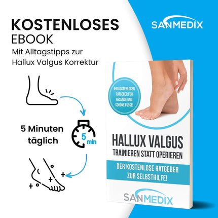 Sanmedix Hallux Valgus Toe Spreader Training Band for the Toe - Correction Set for Women and Men to Relieve Bunion Pain