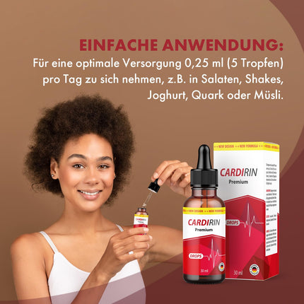 Cardirin Premium Drops | Pure plant oil complex | Quality for men and women | 30 ml per bottle 1x