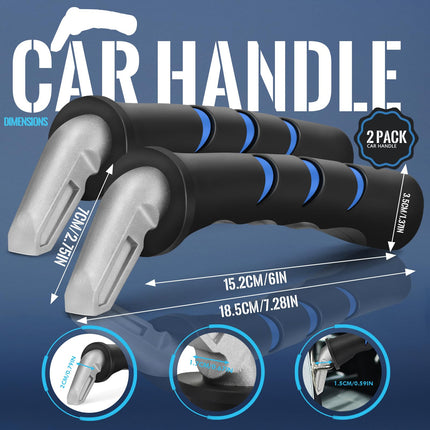 Milifox car exit aid, 2 pieces car assistant support handle for seniors, entry aid car handle for getting out, support handle easy exit exit aid for seniors