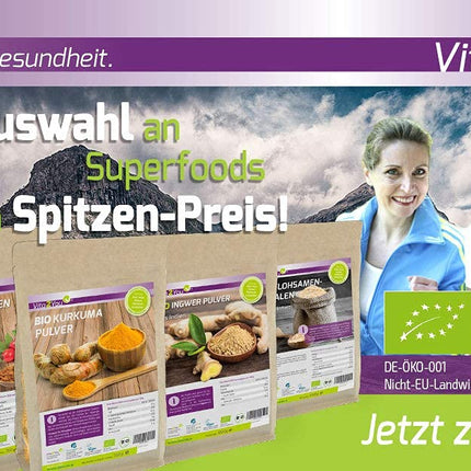 Vita2You Organic Hemp Seeds Peeled 1kg - German Cultivation - 100% Raw Food Quality in a Zip Bag - 1000g - Premium Quality