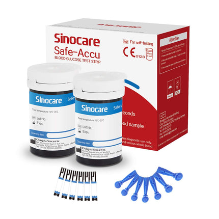 sinocare Safe-Accu blood glucose test strip set, 50 blood glucose test strips (only for Safe-Accu blood glucose meter test winner)