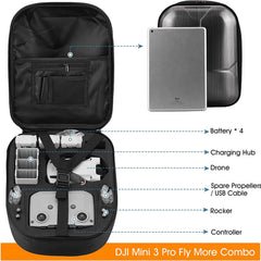 Kethvoz Mini 3 Pro Bag Transport Case, Hardshell Backpack Backpack to Carry DJI Mini 3 Pro Fly More Kit Drone Accessories, Waterproof DJI RC Transport Bag Carrying Case