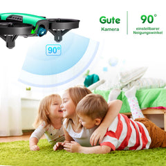 Loolinn | Drone with Camera as a Gift for Kids - Mini Drone Remote Controlled with Video &amp; Photos/Adjustable Camera/Two Batteries/C0 Certified (Gift for Boys and Girls)