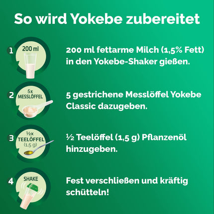 Yokebe Classic - Diet Shake for Weight Loss - Gluten-Free and Vegetarian - Meal Replacement for Weight Loss with High-Quality Proteins - 500 g = 12 Servings