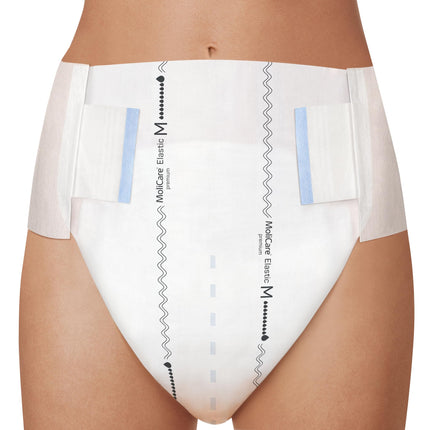 MoliCare Premium Elastic Briefs: for severe incontinence for women and men; 10 drops, size M (85-120 cm hip circumference), 14 pieces