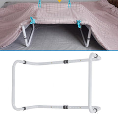 Foot Blanket Lifter, 25.2-26.8 inch Height Adjustable Bed Cradle for Feet, Foot Tent Blanket Support Holder with 4 Clips for Legs, Knees, Ankles, Post-Surgery, Arthritis
