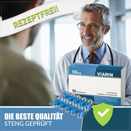 Viarin® for Men – Extra Strength for Men – High Dosage – with Maca &amp; L-Arginine – High-Quality Ingredients without Artificial Additives – Support for Men