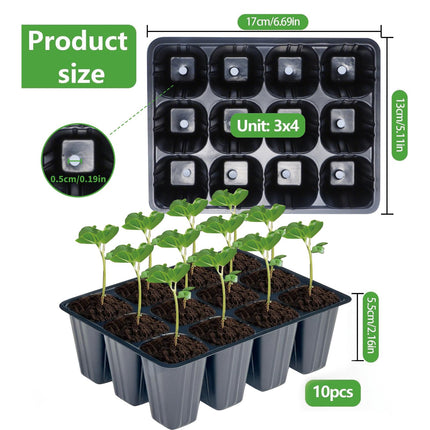 120 Cell Seedling Starter Trays Reusable, Plant Trays Growing Kit, Mini Propagator Germination Trays, Greenhouse Growing Kit, Growing Trays for Nursery Plants Indoor Greenhouse