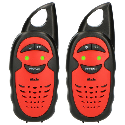 Alecto FR-05 - Walkie Talkie for Kids - 3-kilometer Range - 3 Channels - 2 Radios - Up to 35 Hours Standby - Red/Black